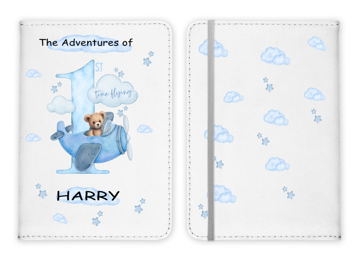 Personalised Passport Cover - First Time Flying (2 colours available)