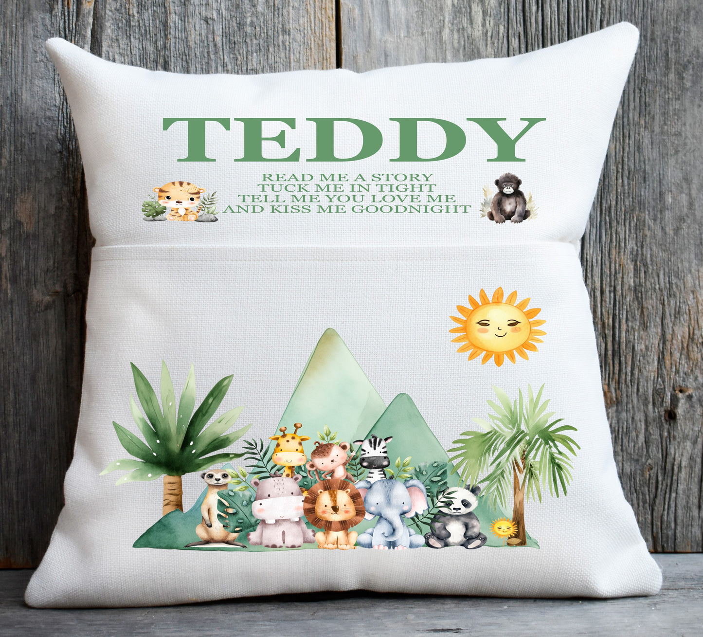 safari themed book cushions