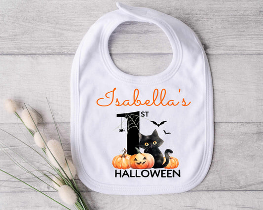 Personalised 1st Halloween Bibs