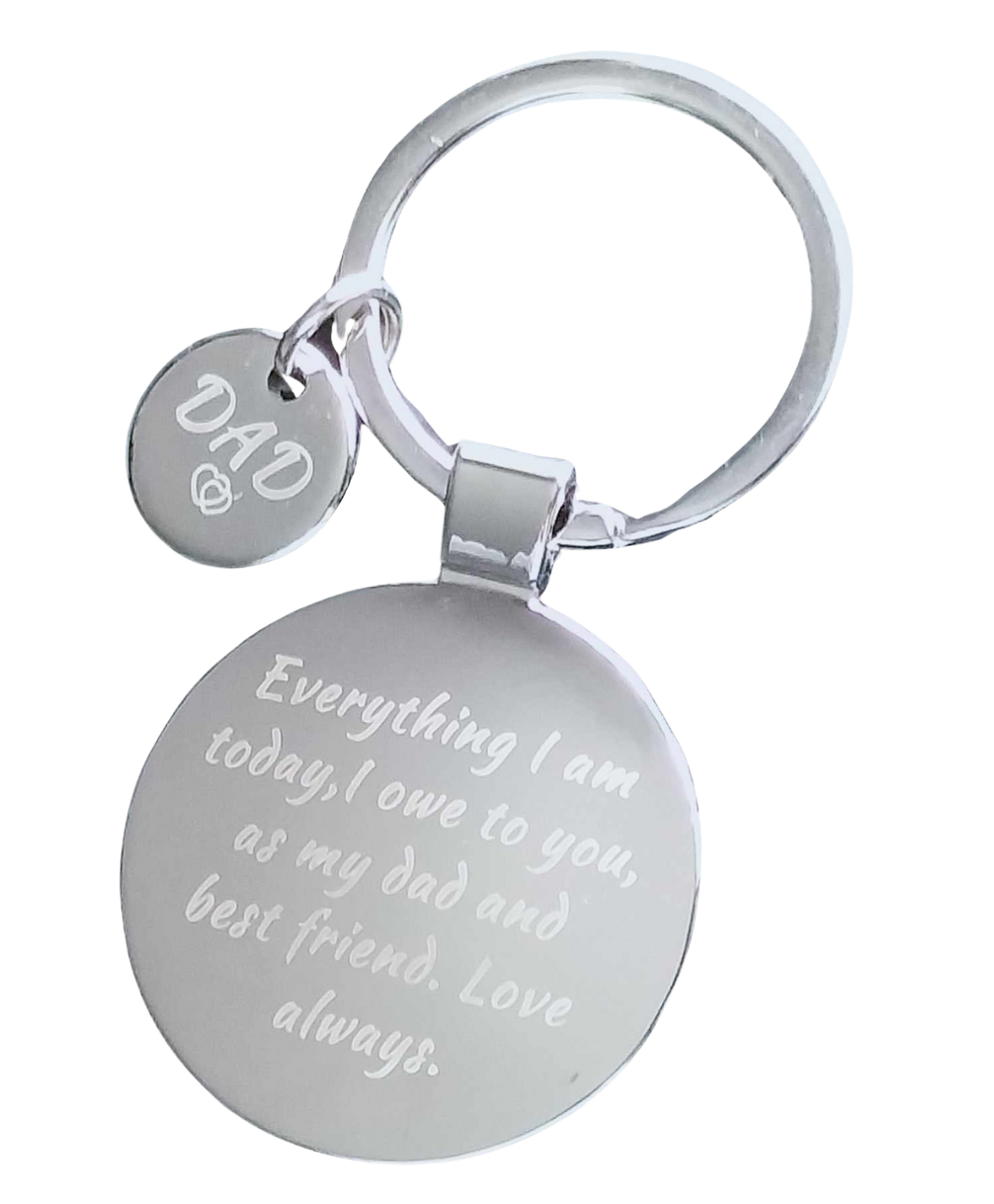 Custom Dad Photo Keyring