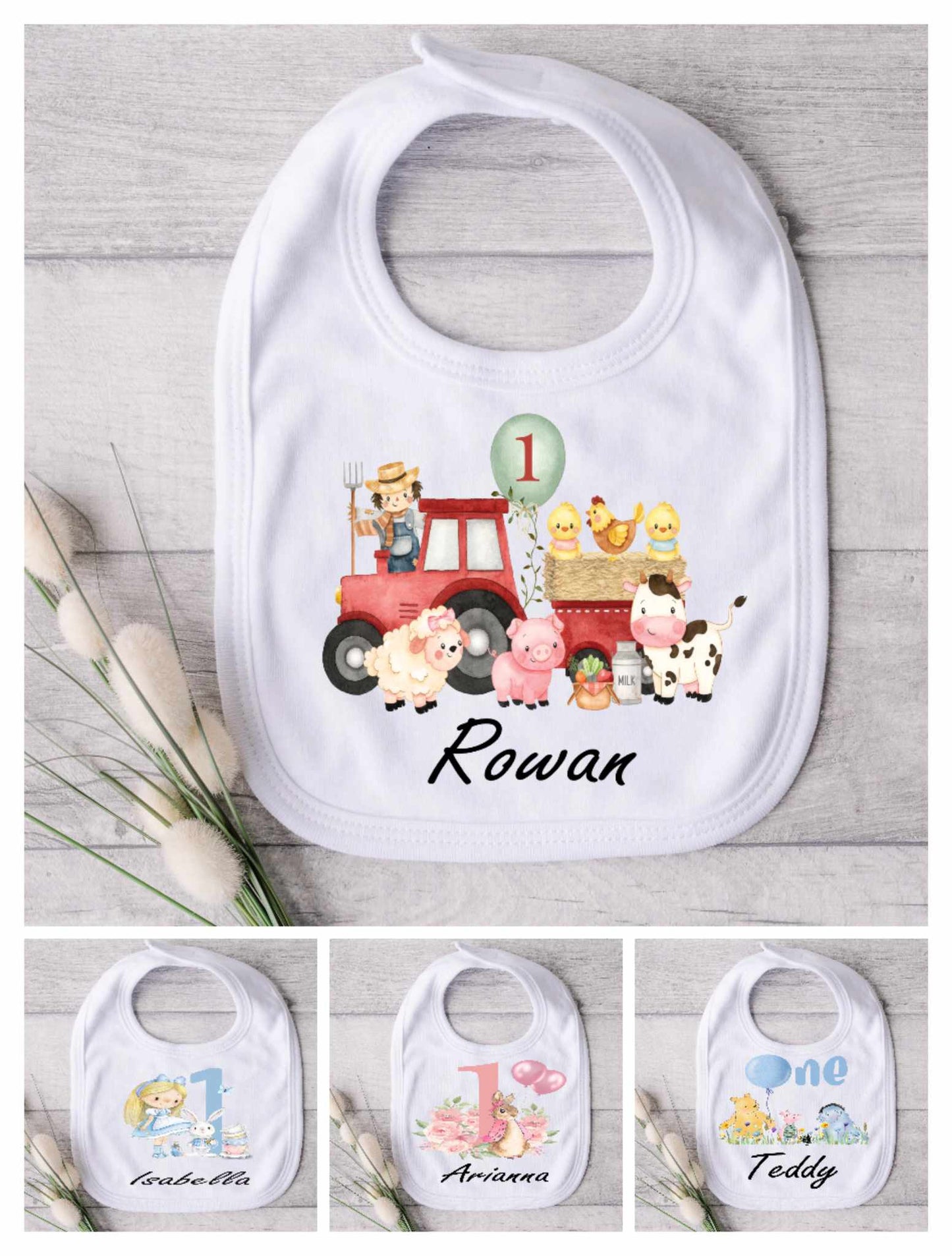 Personalised Baby Bibs - Age one