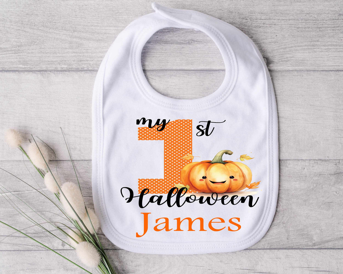 Personalised 1st Halloween Bibs