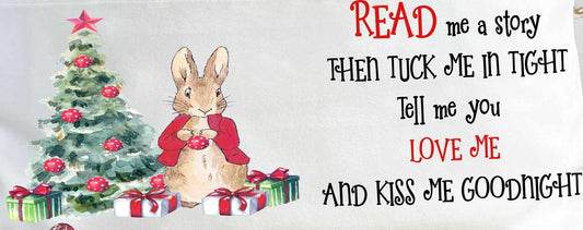 red rabbit cushion close up