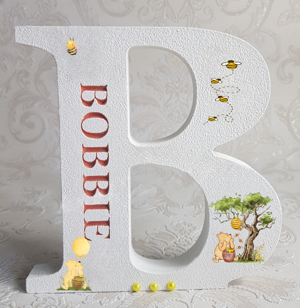 wooden name sign winnie theme
