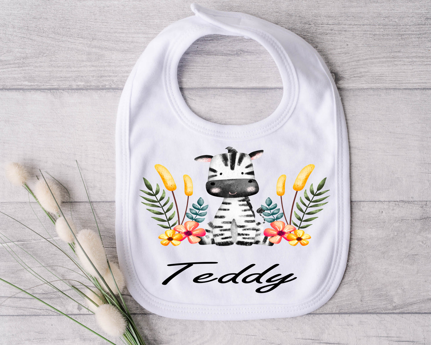 Personalised Safari Themed Bibs