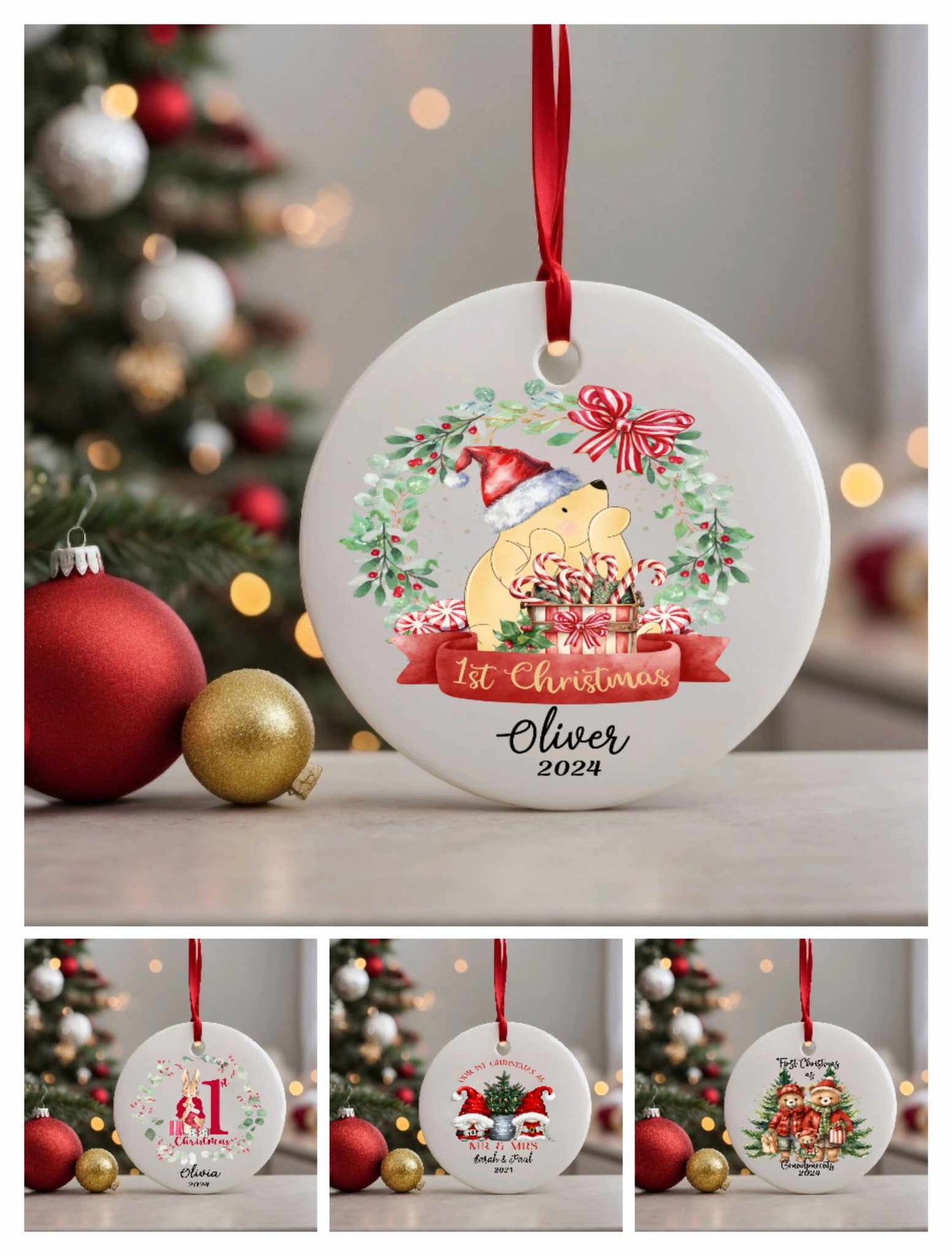 Personalised Baby's First Christmas Baubles