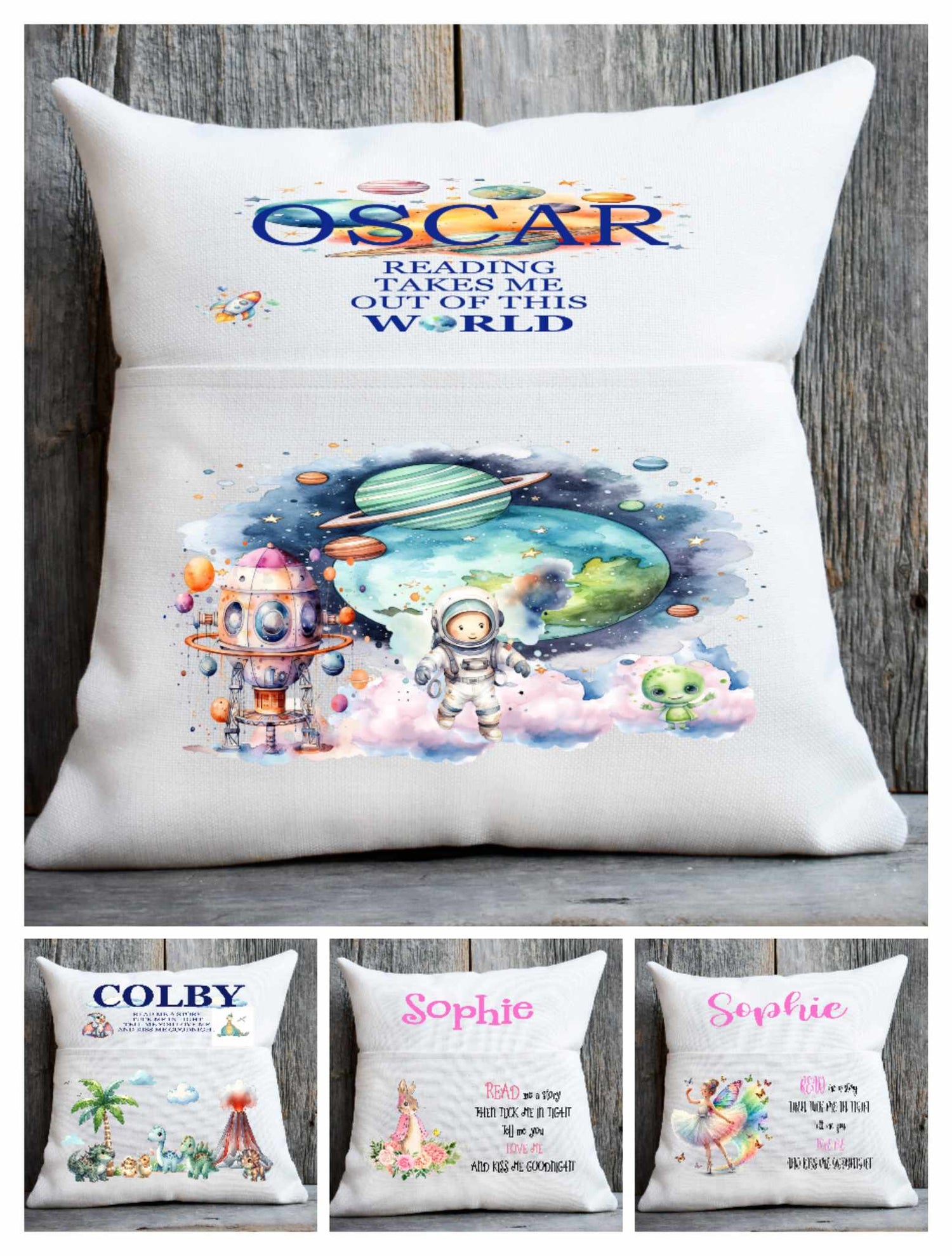 personalised reading cushions