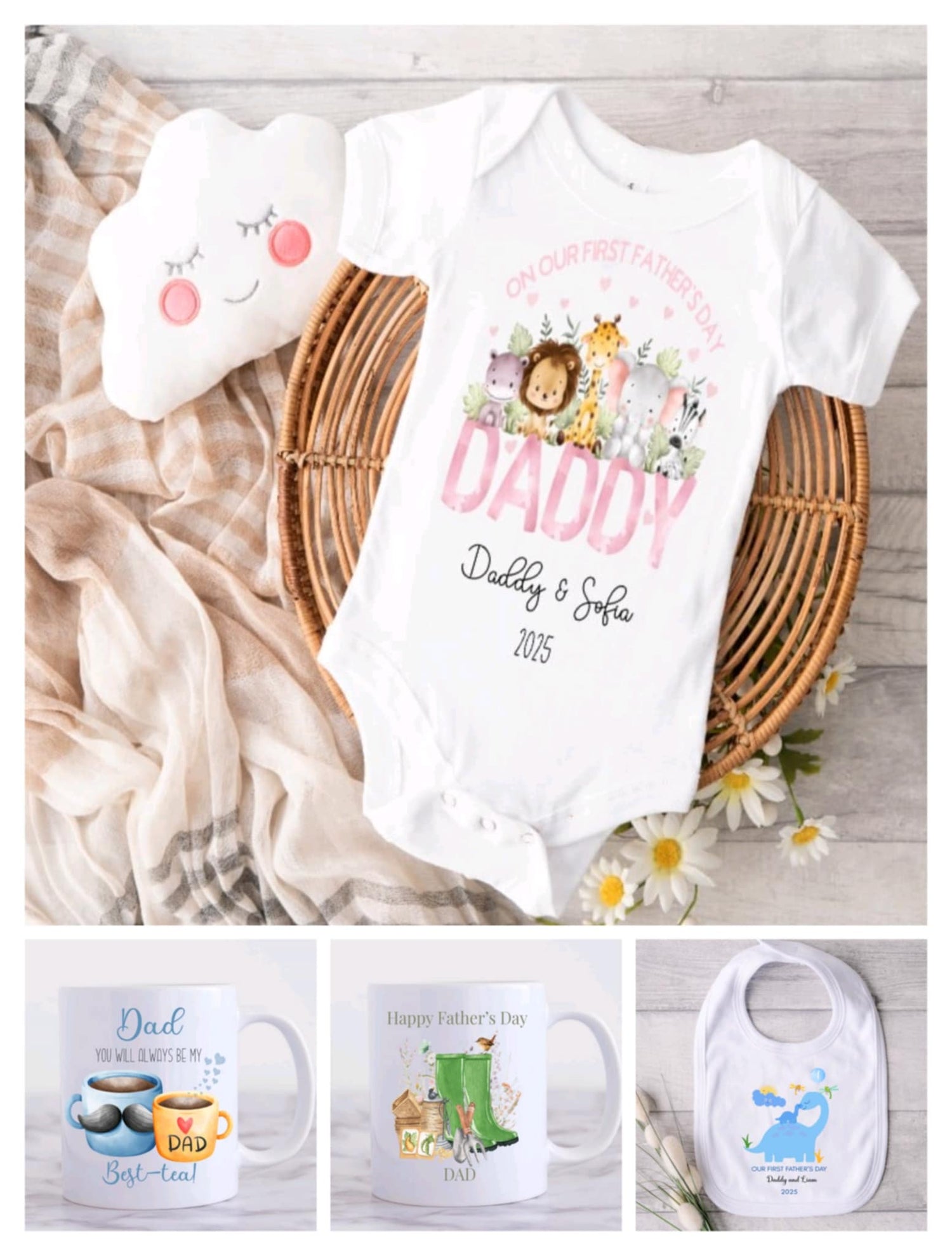 father's day personalised items clothing mugs coasters