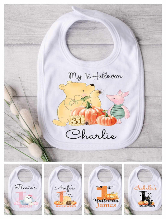 Personalised 1st Halloween Bibs