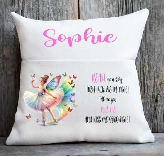 ballerina book cushion