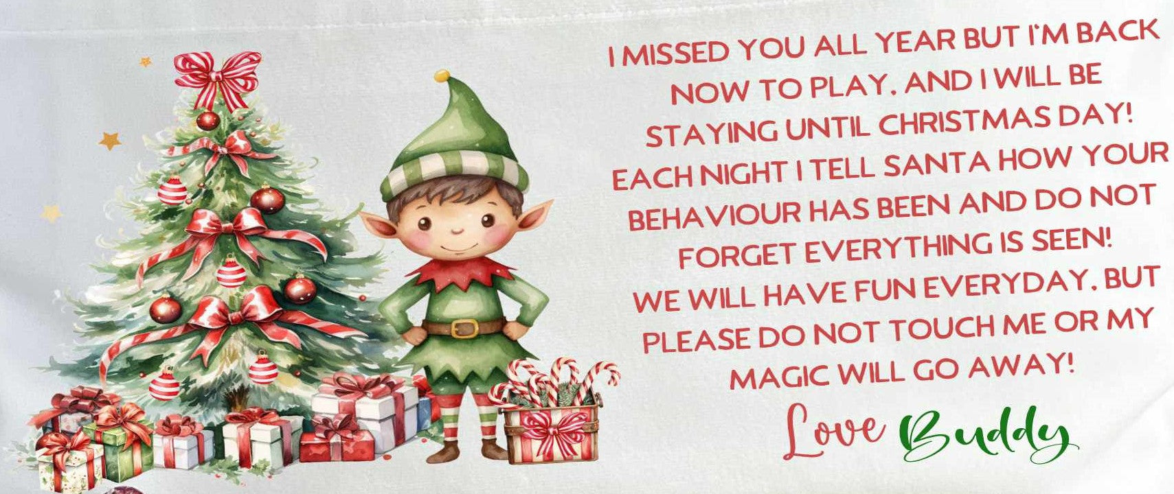 boy elf arrival pocket cushion close up