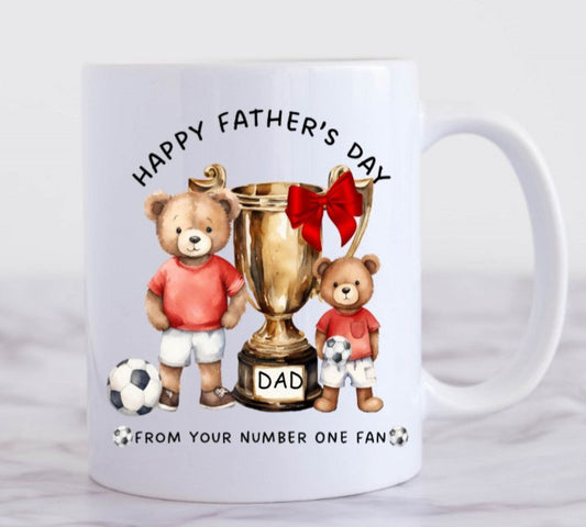 red themed football mug