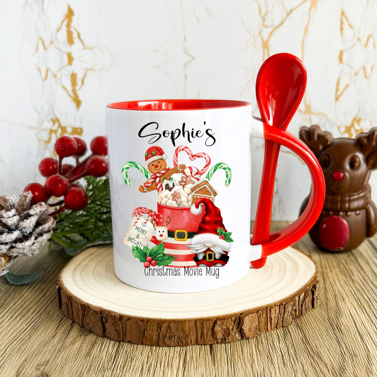 christmas movie mug and spoon