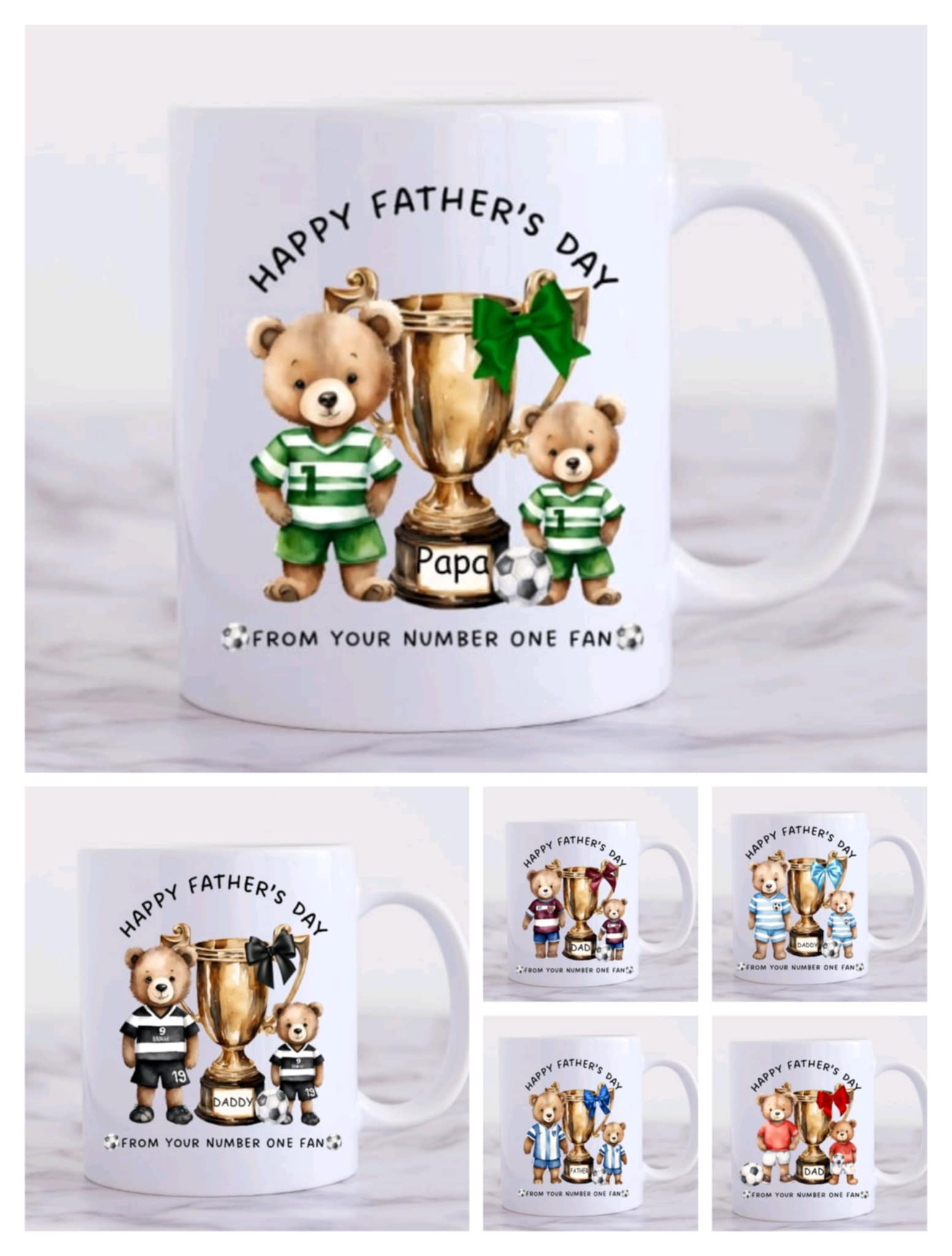 fathers day mugs football theme