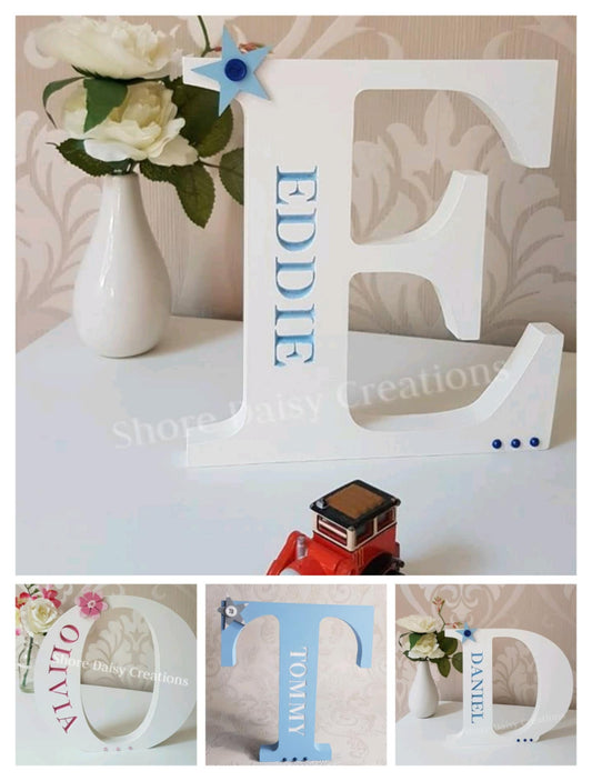 wooden name letters