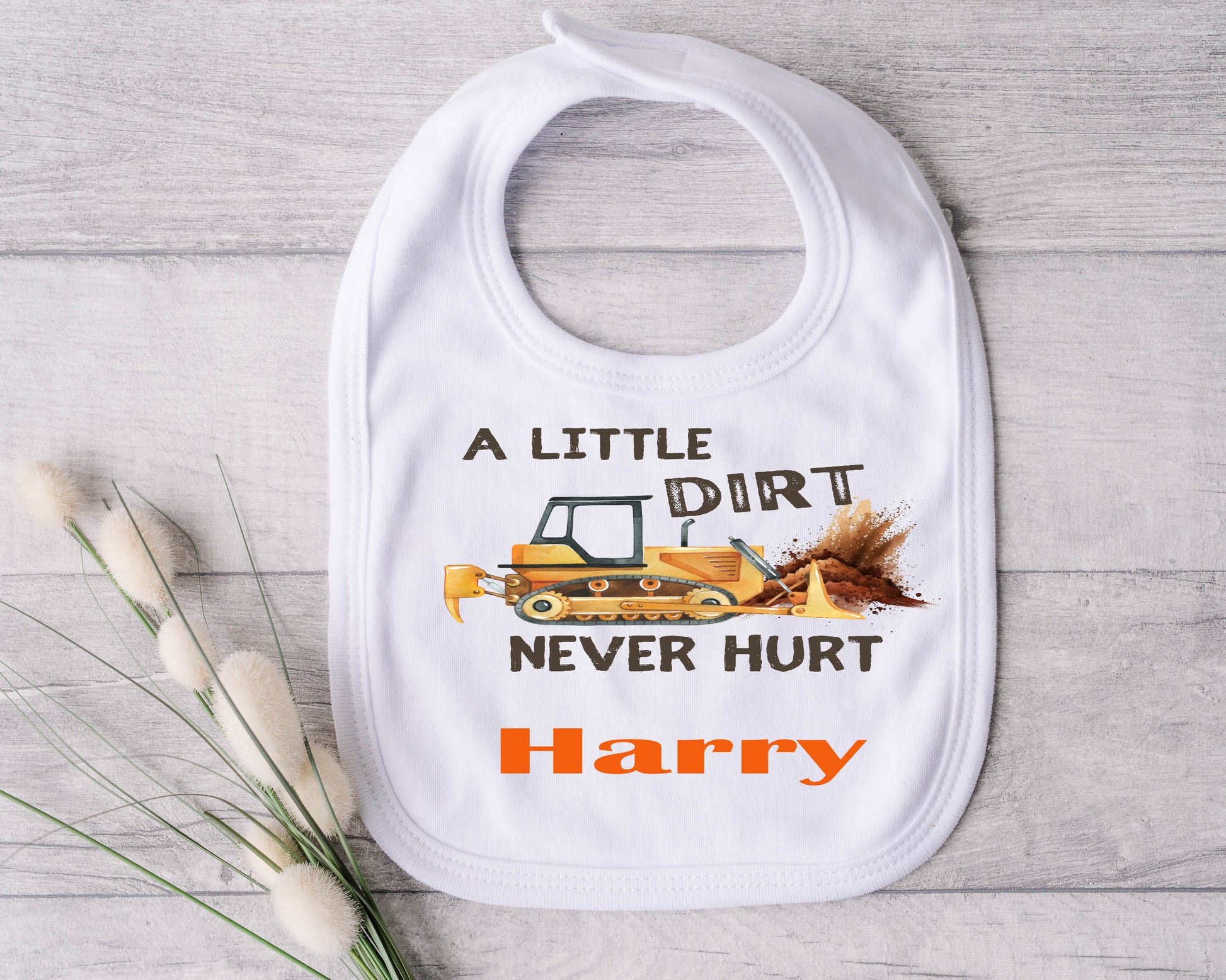 construction themed bib