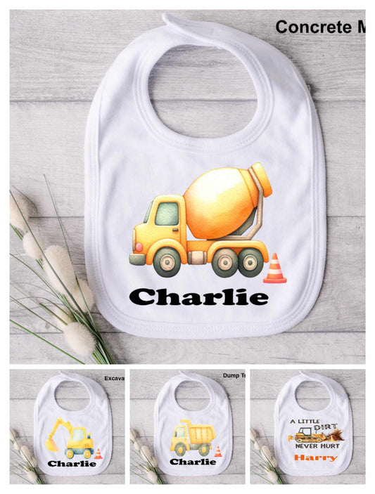 construction themed bibs
