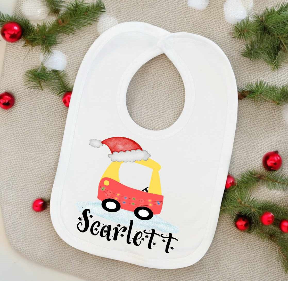 cozy coupe christmas bib