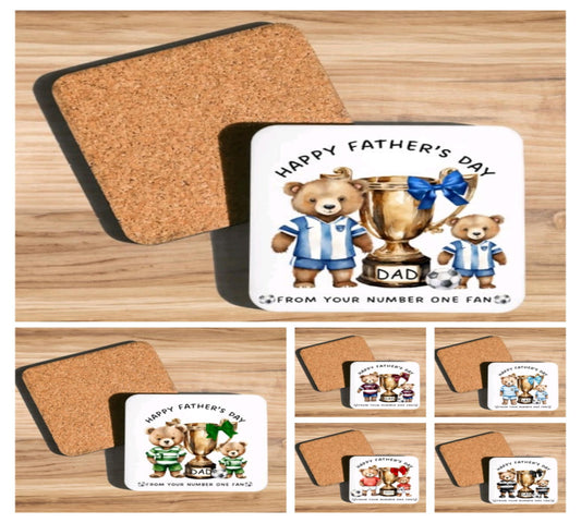 dad football coasters
