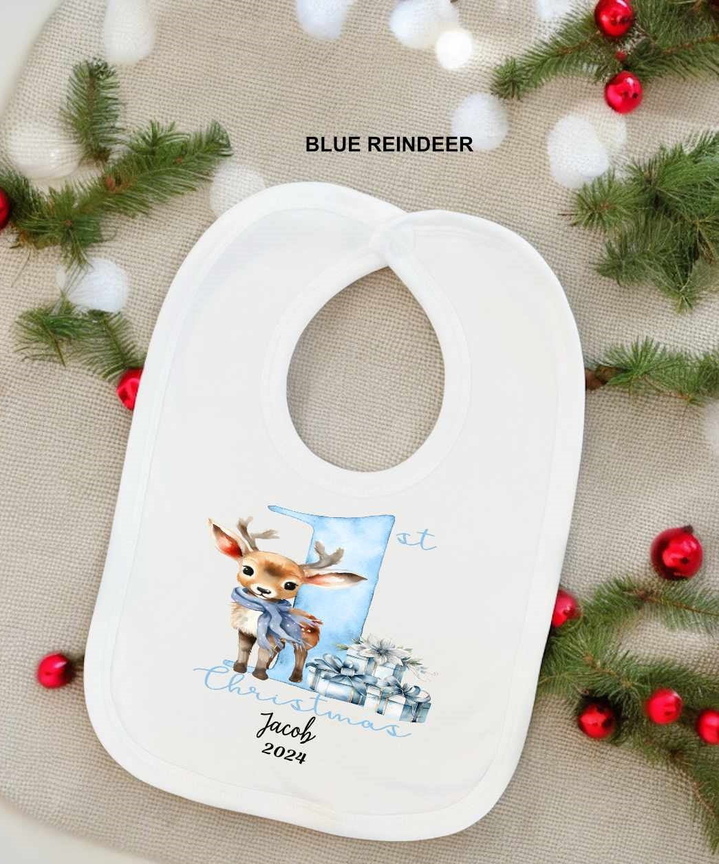 1st christmas baby bib