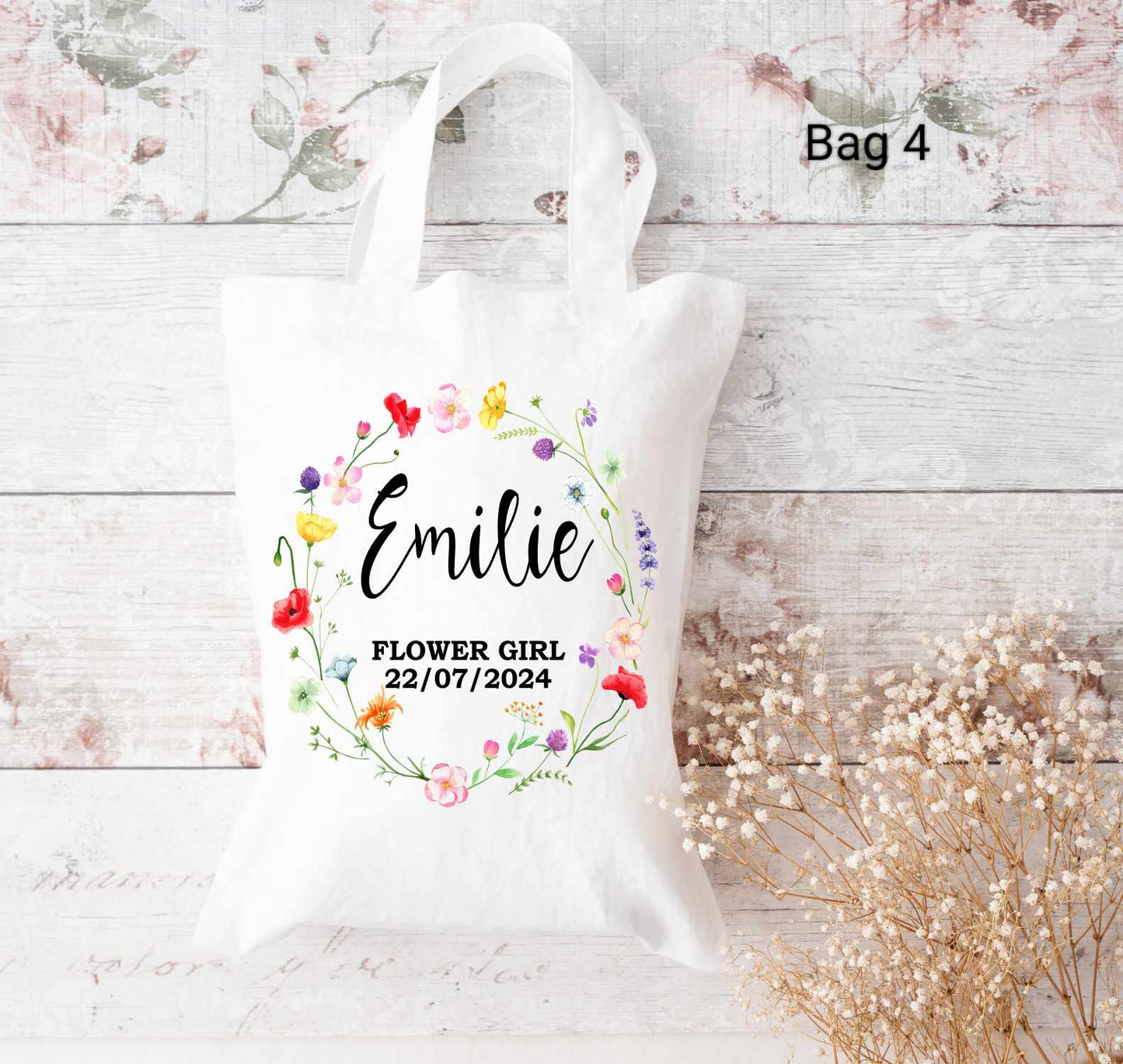 flowergirl tote bag wild flowers