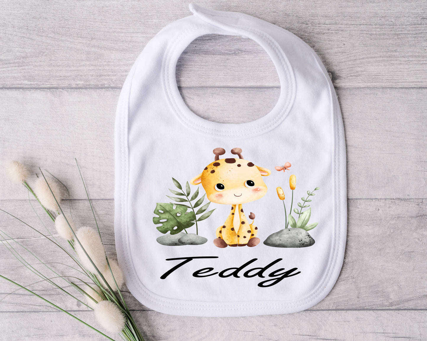 Personalised Safari Themed Bibs