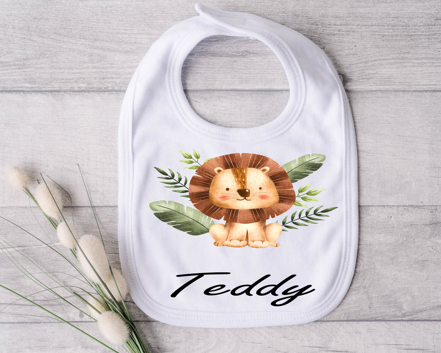 Personalised Safari Themed Bibs
