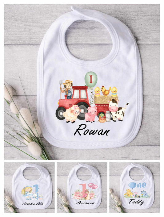 Personalised Baby Bibs - Age one