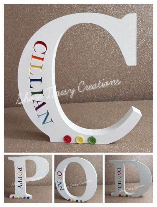 rainbow wooden letters