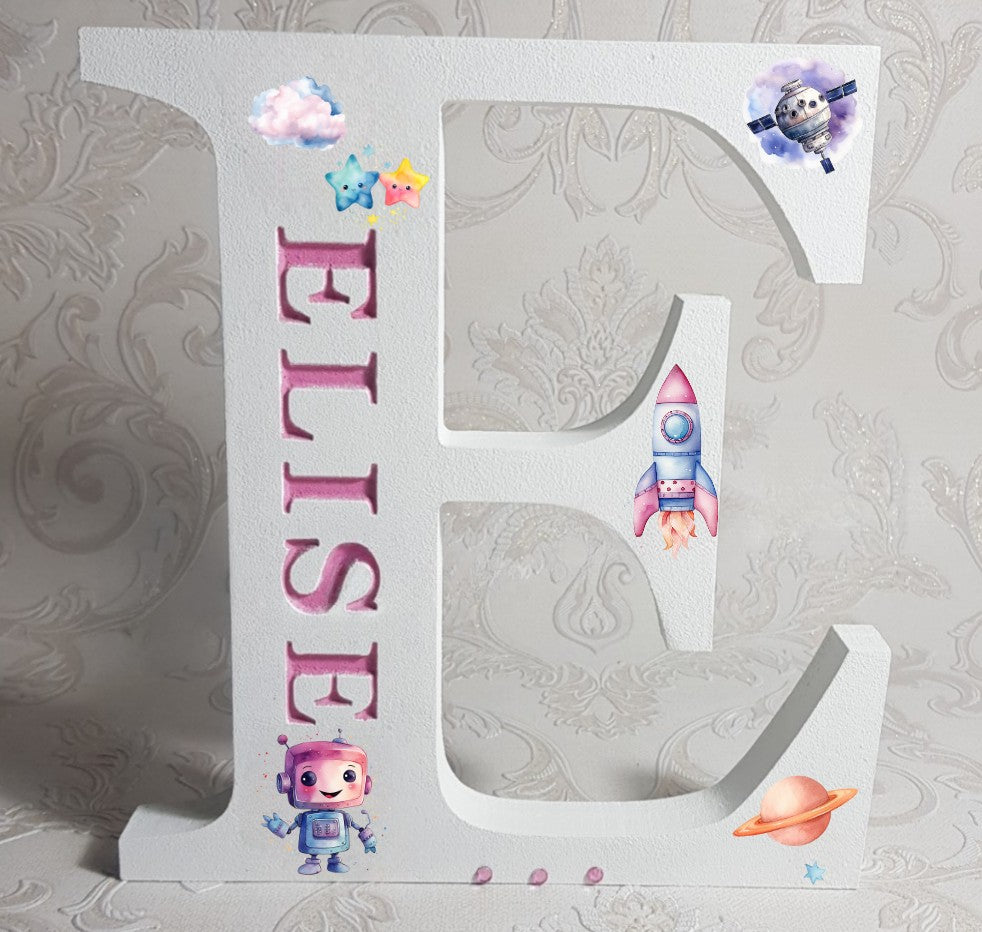 Personalised Freestanding Wooden name Letters, (Themed)
