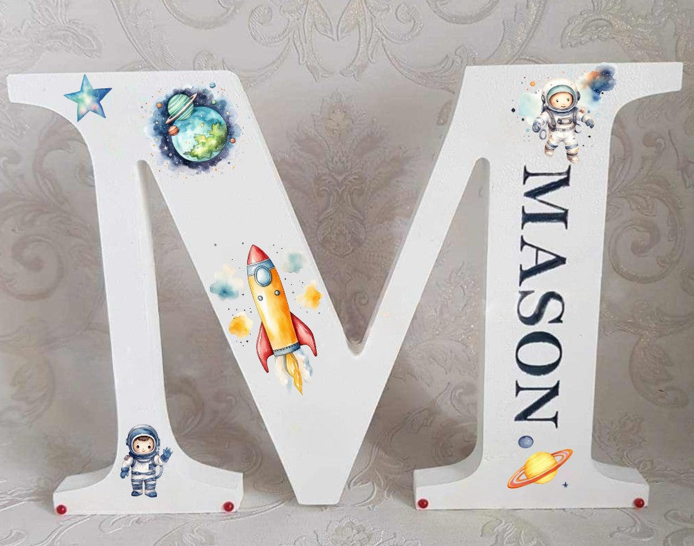 Personalised Freestanding Wooden name Letters, (Themed)