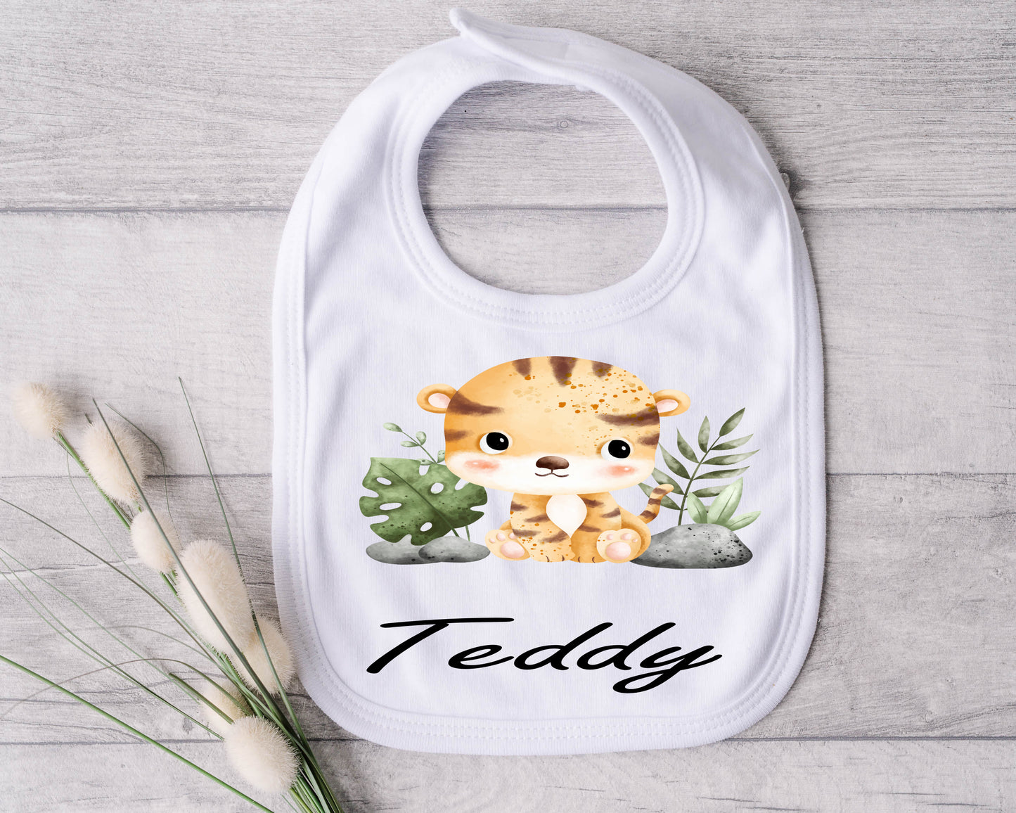 Personalised Safari Themed Bibs
