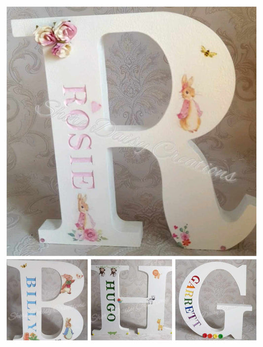 collage of wooden name letters