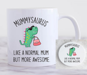 Personalised Mother's Day Mug and Coaster Set (Dinosaur)