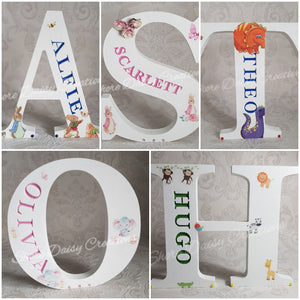 wooden name letters